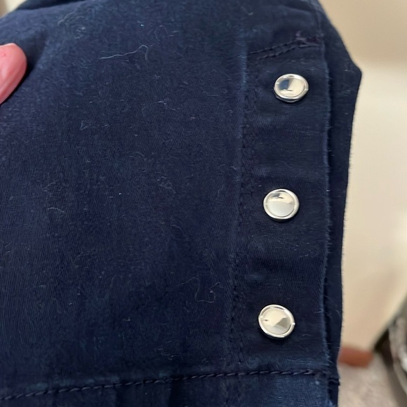 WHBM Blue Skimmer Bottom Snap Pants Sz 2 EUC - Picture 5 of 7